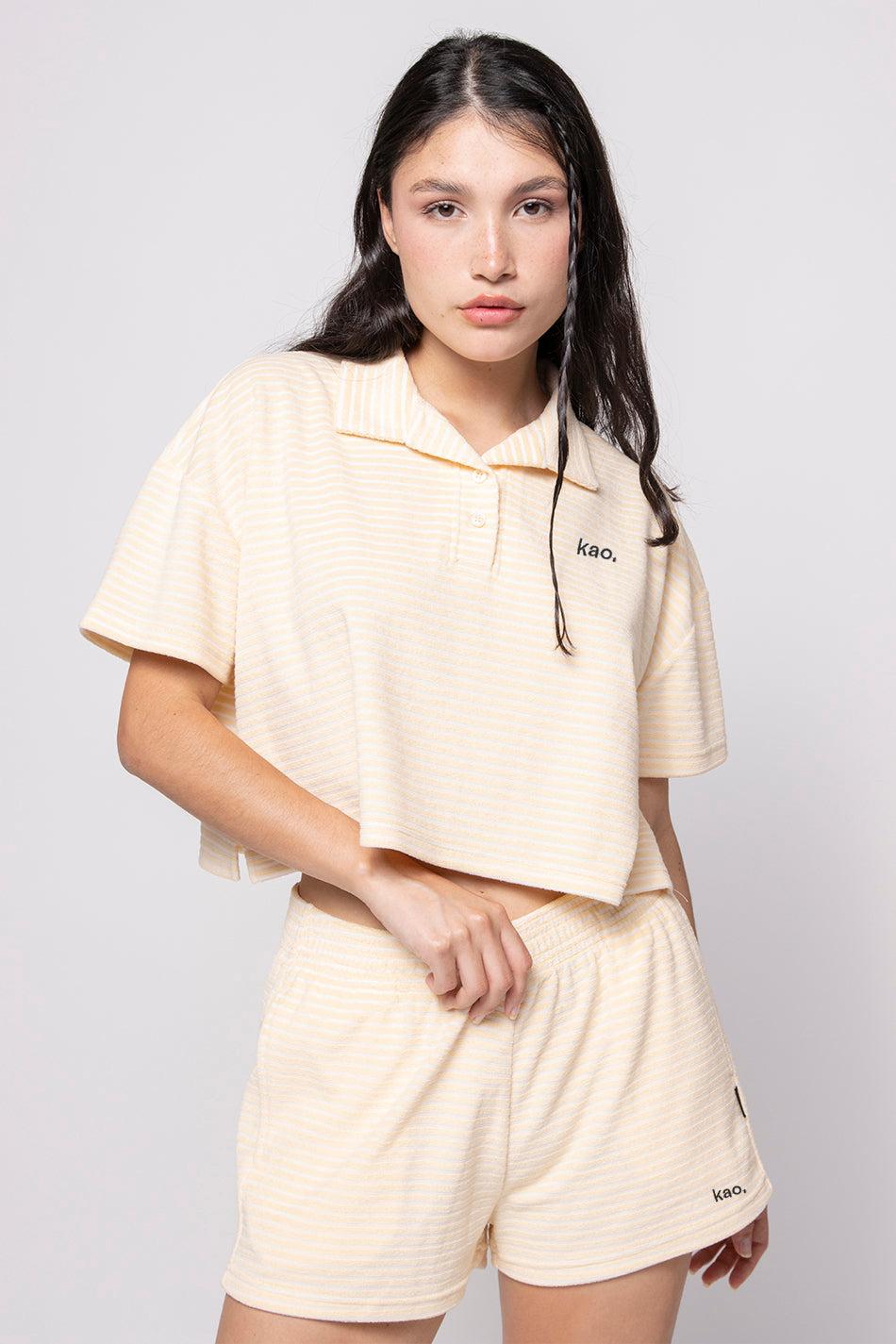 Kaotiko Polo Towell Stripe Yellow / White