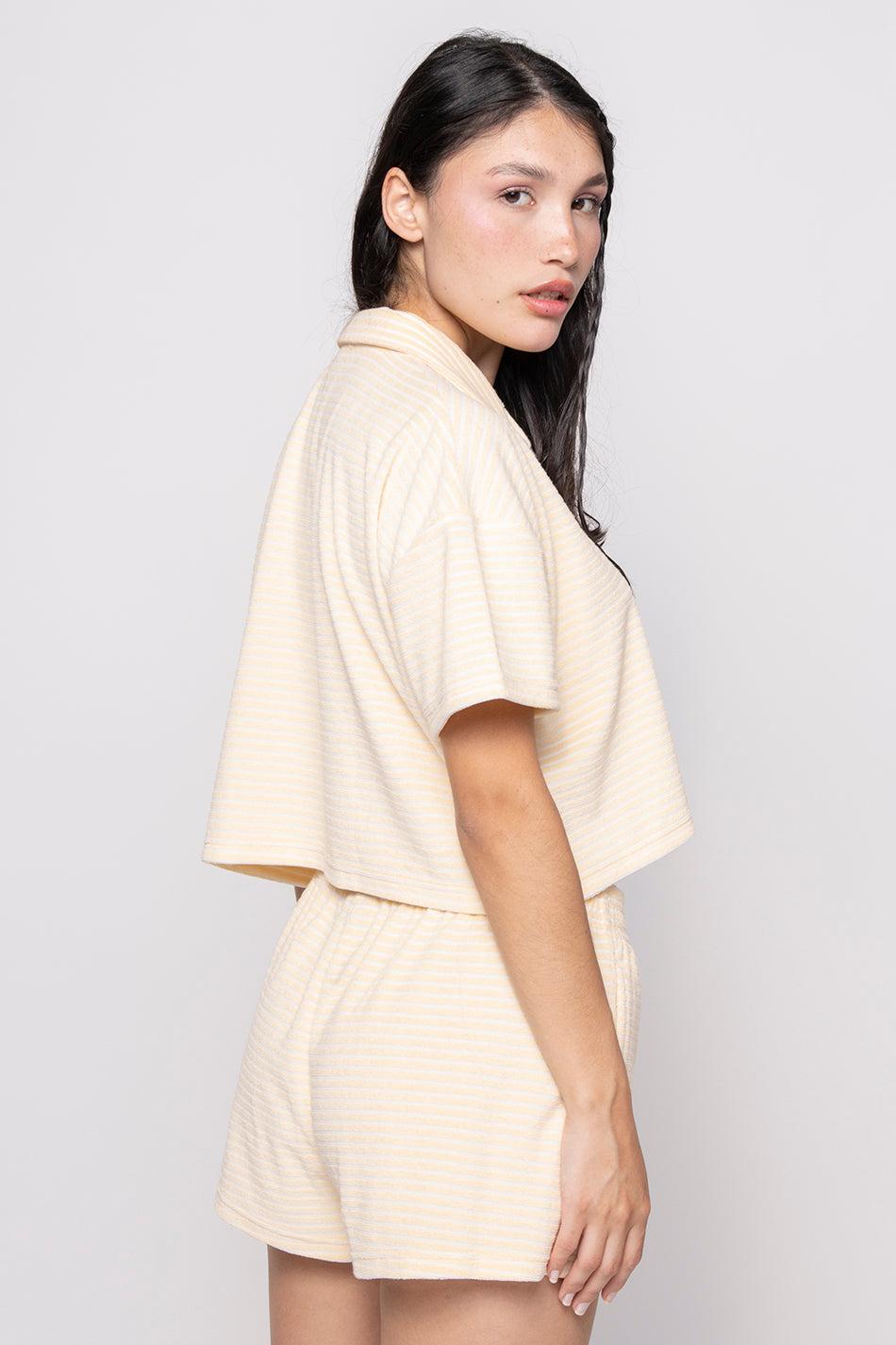 Kaotiko Polo Towell Stripe Yellow / White