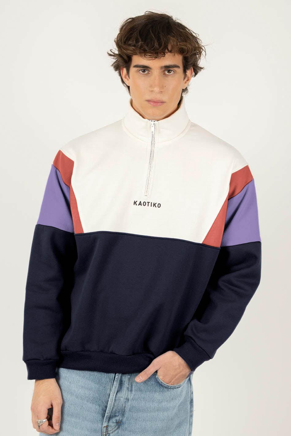 Kaotiko Sudadera Arthur Ivory/Cresent /Navy