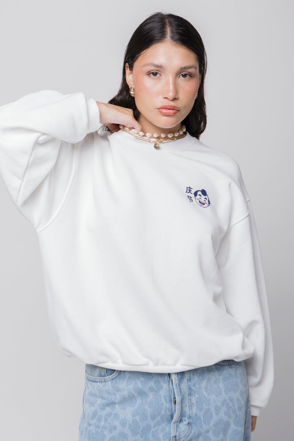 Kaotiko Sudadera Organic Cotton Oishi Ramen White