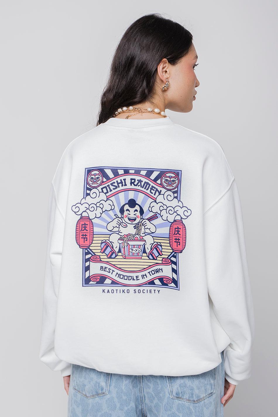 Kaotiko Sudadera Organic Cotton Oishi Ramen White