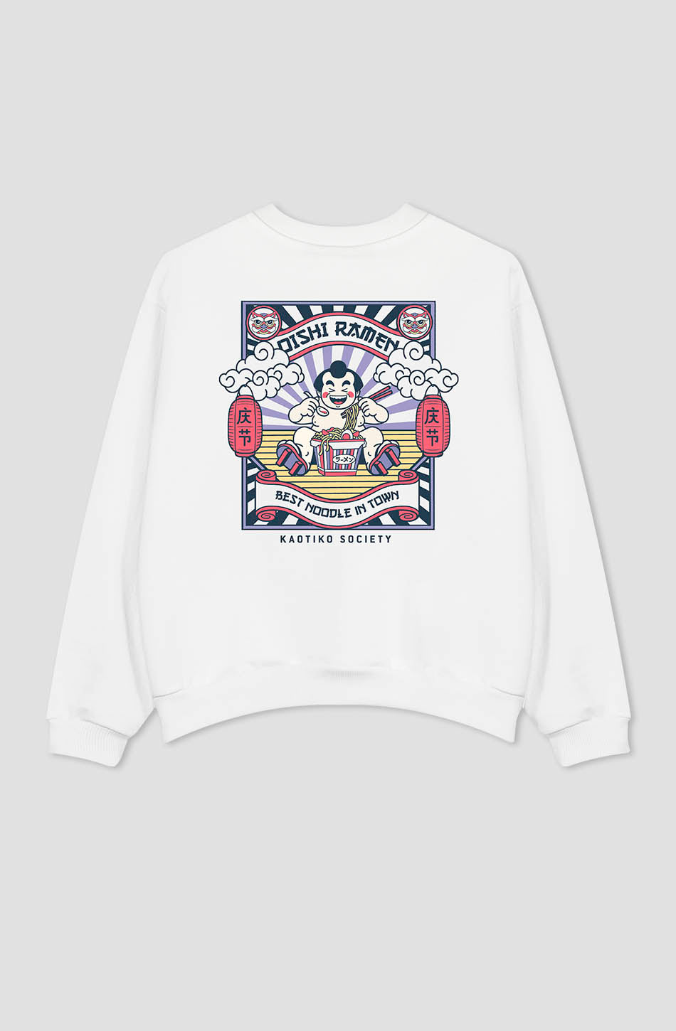 kaotiko Sudadera Organic Cotton Oishi Ramen White