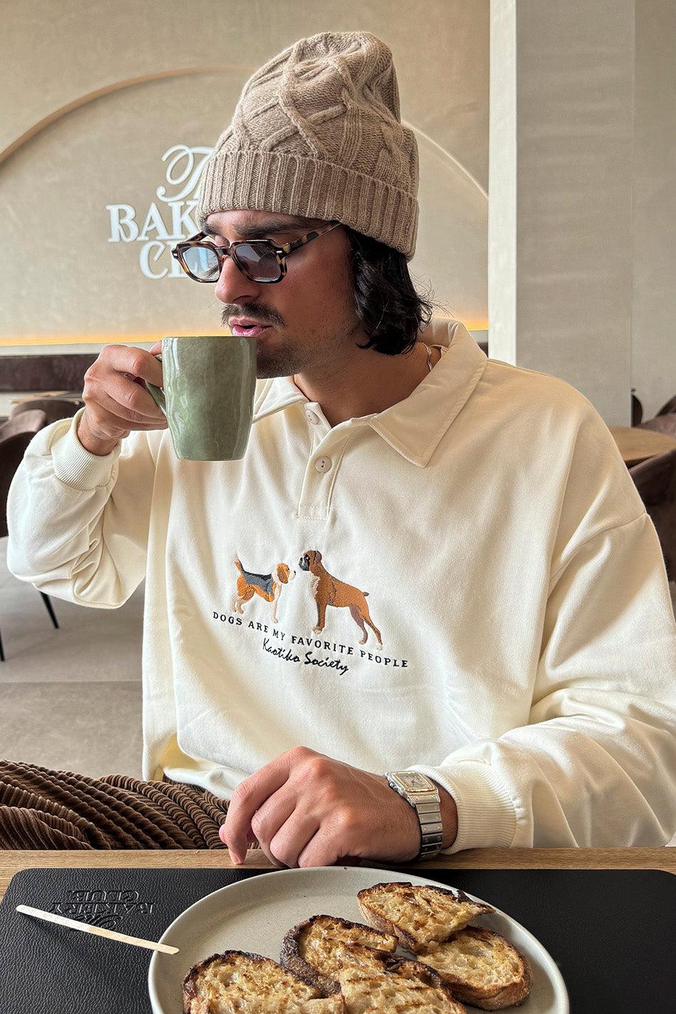 Kaotiko Sudadera Puppies Jack Ivory