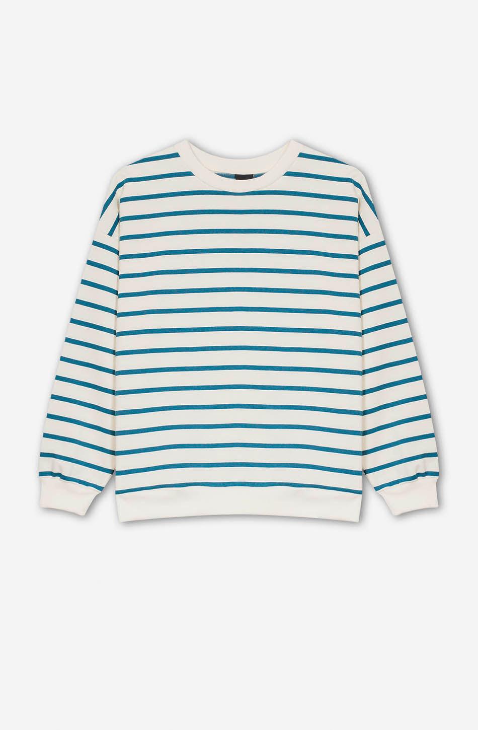 kaotiko Sudadera Stripes Blue/ Ivory
