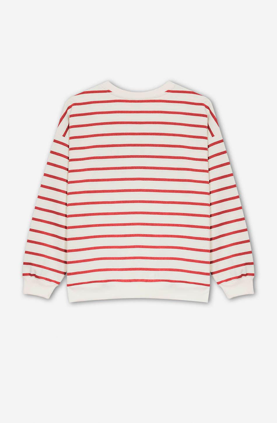 Kaotiko Sudadera Stripes Red / Ivory