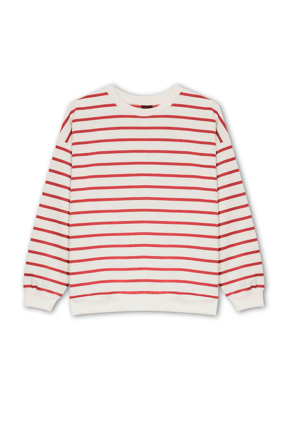 Kaotiko Sudadera Stripes Red / Ivory