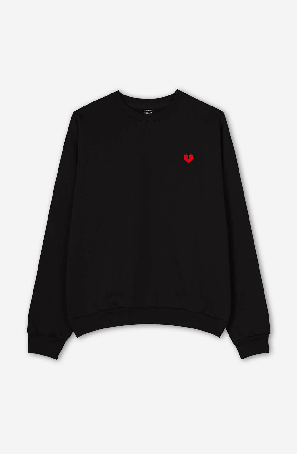 kaotiko Sudadera Washed Broken Heart Black