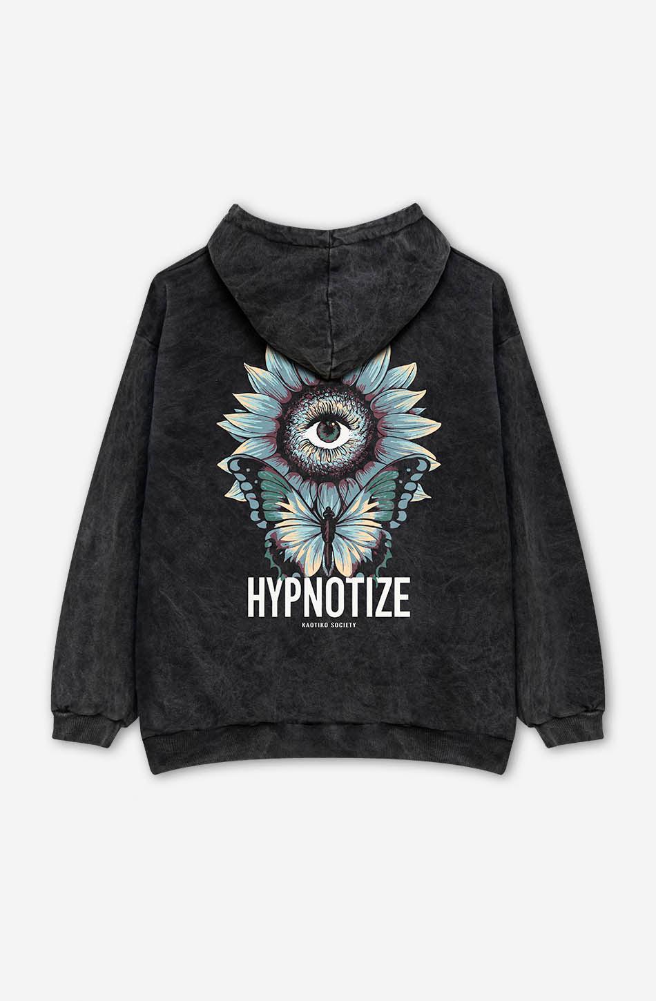 kaotiko Sudadera Washed Hypnotize Black