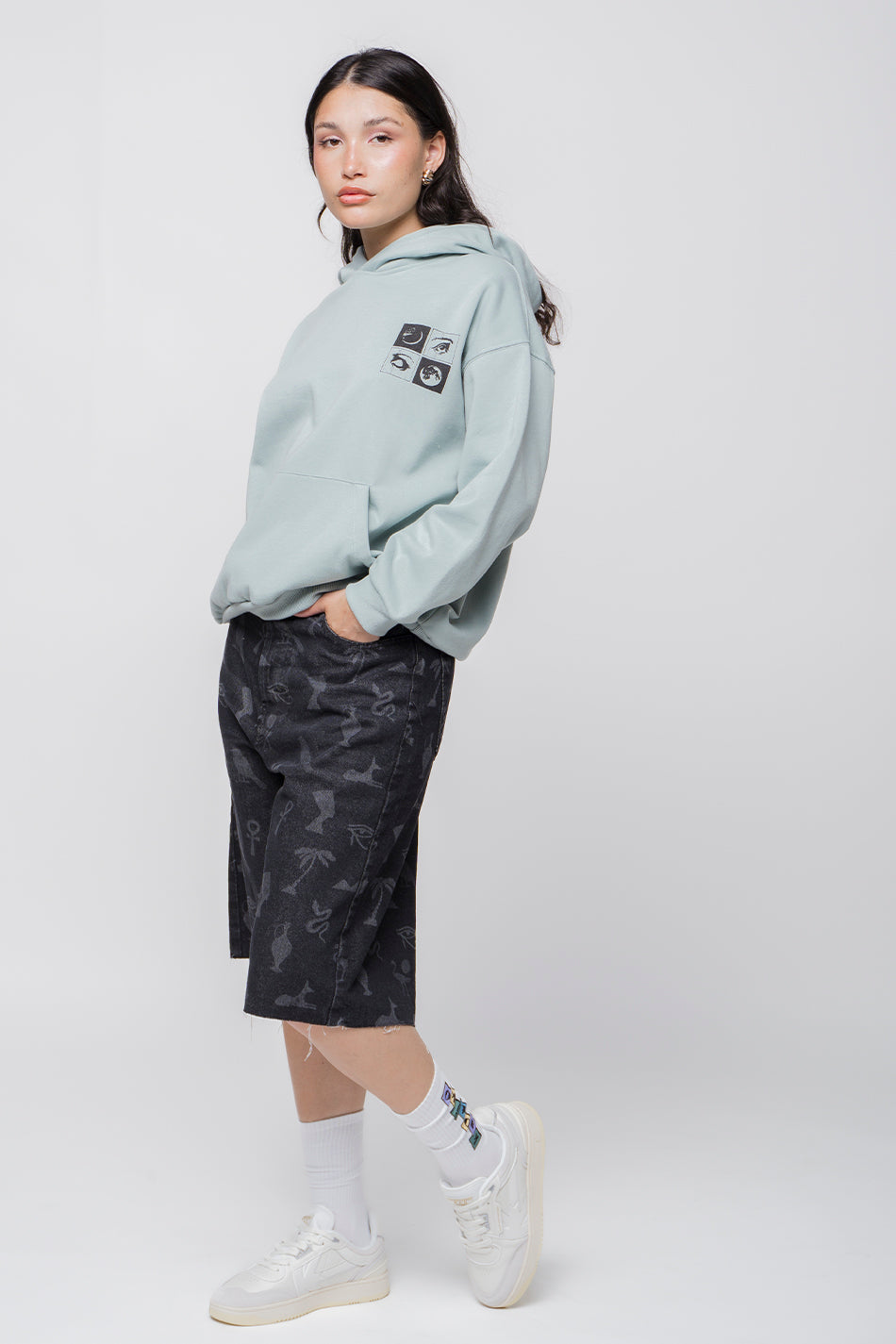 Kaotiko Sudadera Washed Phases Eyes Cloud