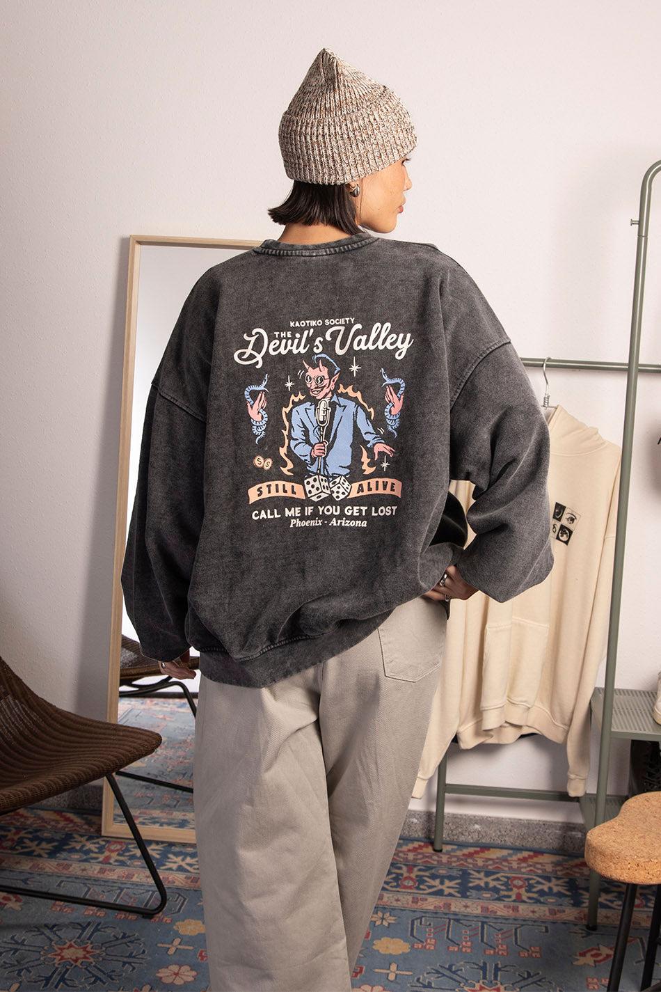 Kaotiko Sudadera Washed Still Alive Black