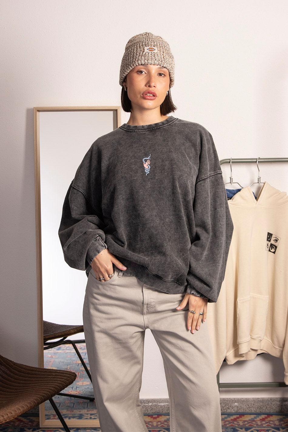 Kaotiko Sudadera Washed Still Alive Black