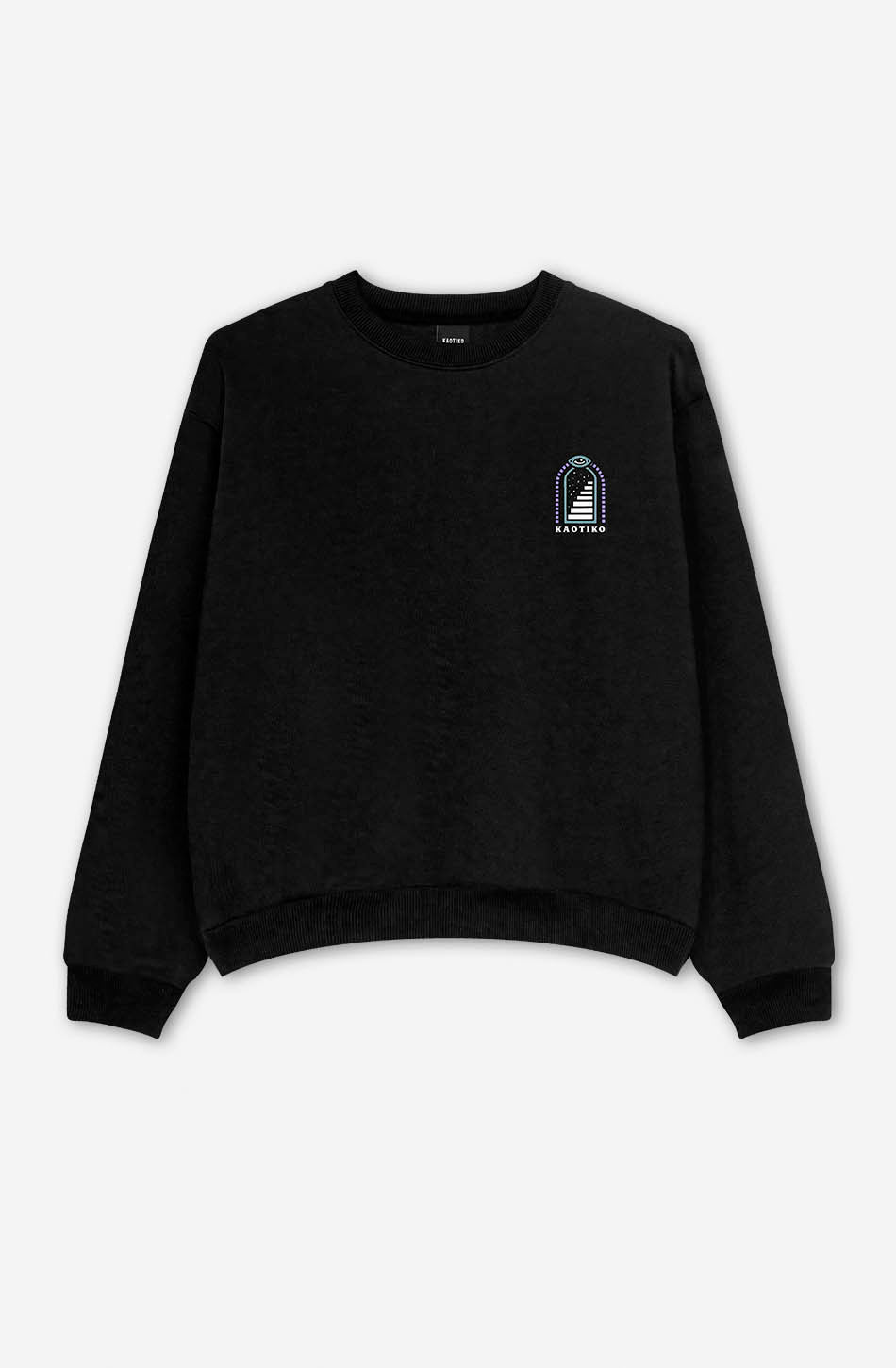 Kaotiko Sudadera Washed Trust Your Intuition Black