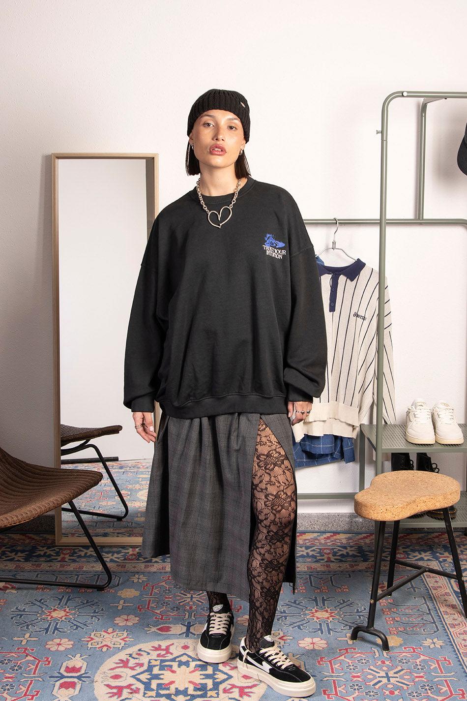 Kaotiko Sudadera Washed Eye Trust Your Intuition Black