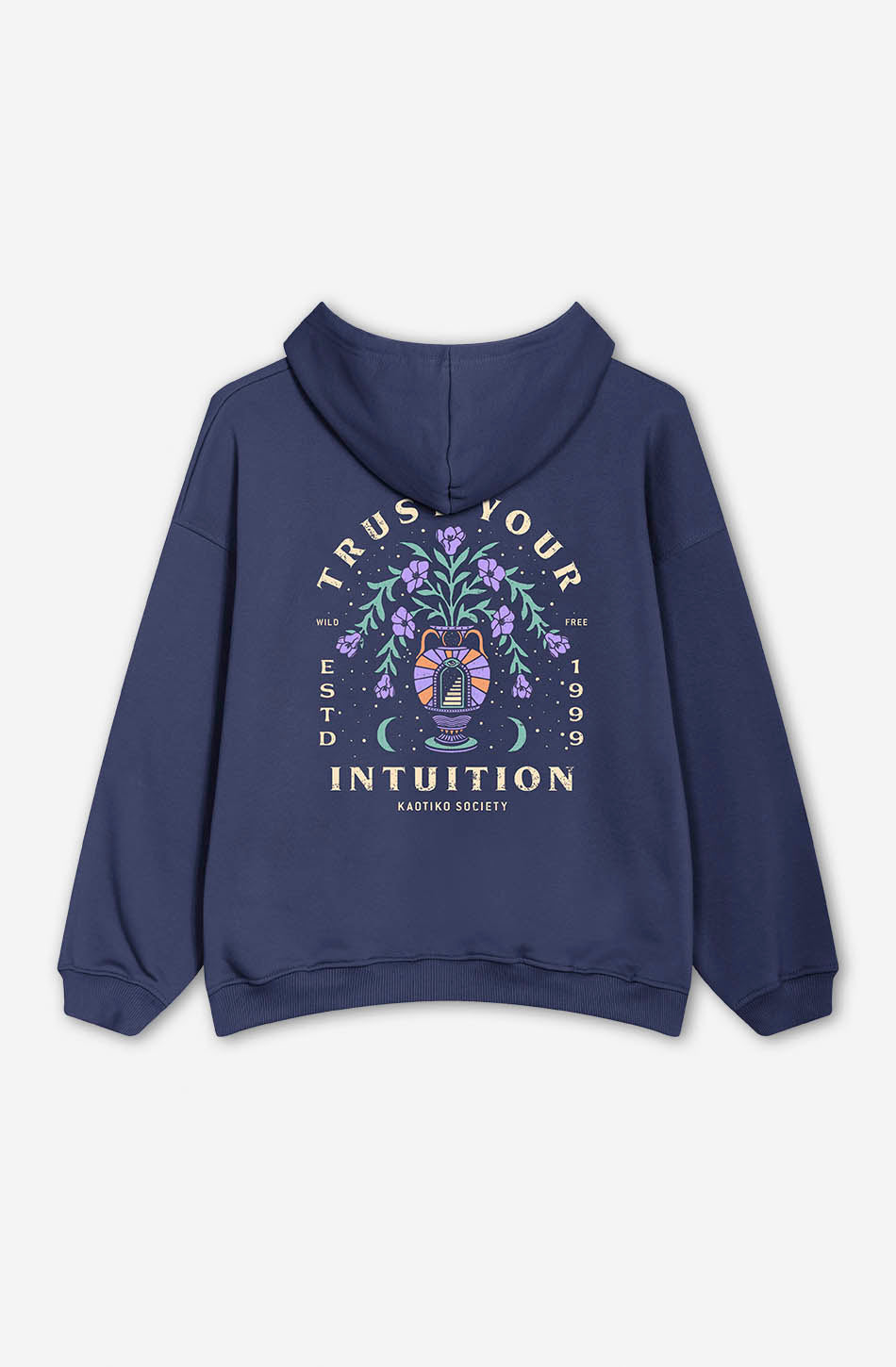 kaotiko Sudadera Washed Trust Your Intuition Dark Lilac