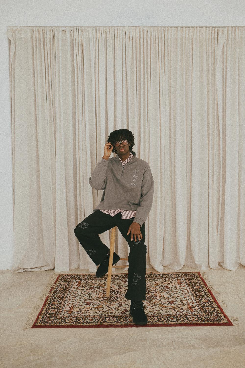 Kaotiko Sudadera Washed Zip Boy Urban Threesome Gray