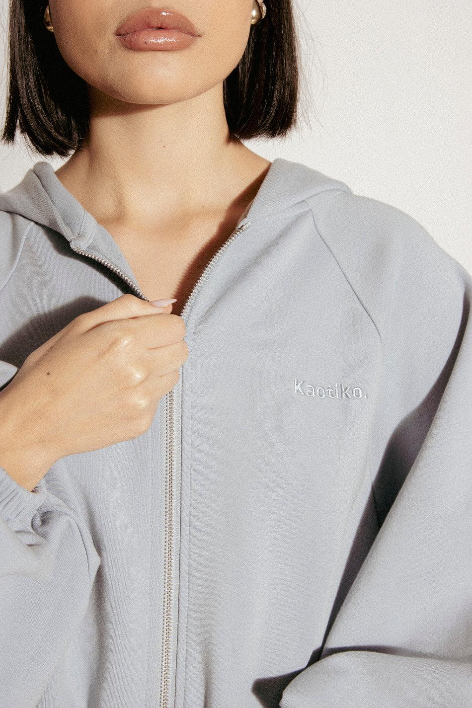 Kaotiko Sudadera Zipper Jacket Giulia Interlock Iceberg