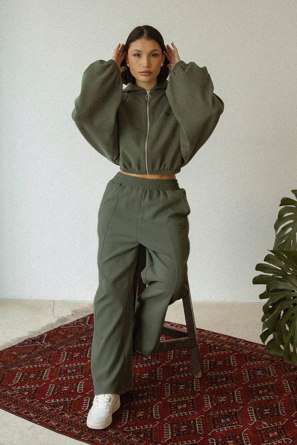 Kaotiko Sudadera Zipper Jacket Giulia Interlock Olive