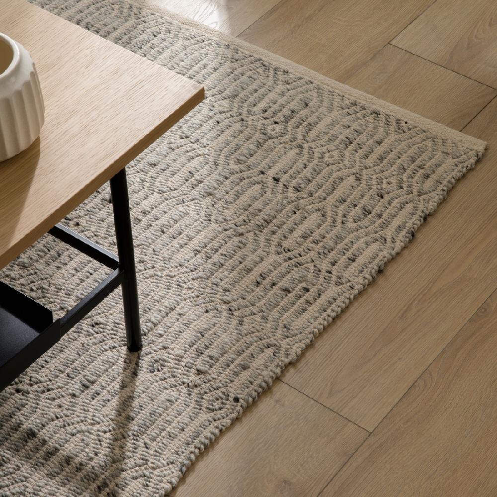 kenay home Alfombra lana y algodón rectangular 200x300 cm beige