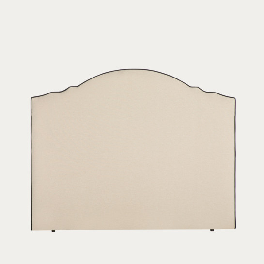 Kenay Home Cabecero Tapizado 150/160 Beige Ribete Negro