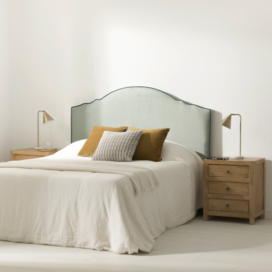 Kenay Home Cabecero Tapizado 150/160 Menta Ribete Aguamarina