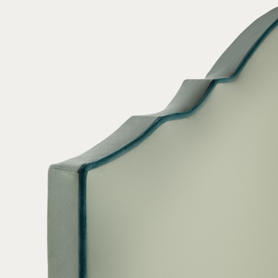 Kenay Home Cabecero Tapizado 150/160 Menta Ribete Aguamarina