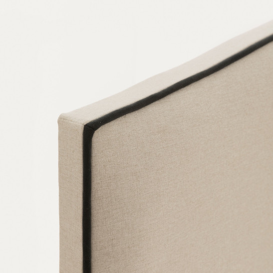 Kenay Home Cabecero Tapizado 180 Beige Ribete Negro