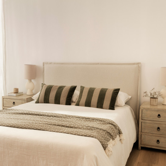 Kenay Home Cabecero Tapizado Desenfundable 150/160 Beige