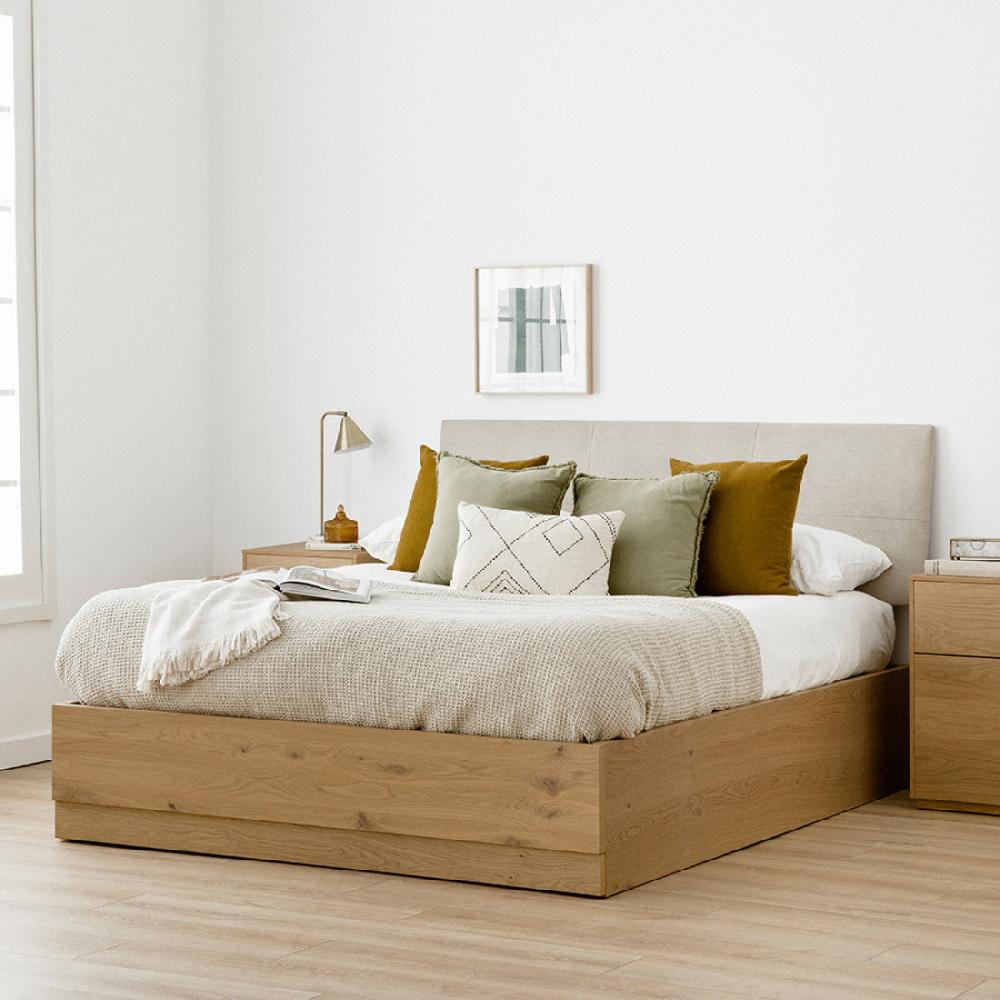 kenay home Canapé abatible con zapatero roble anudado personalizable