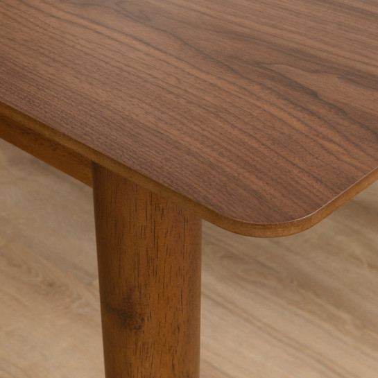 Kenay Home Conjunto Mesa De Comedor Extensible Rectangular Natural 160 + 4 Sillas Tapizadas Azul