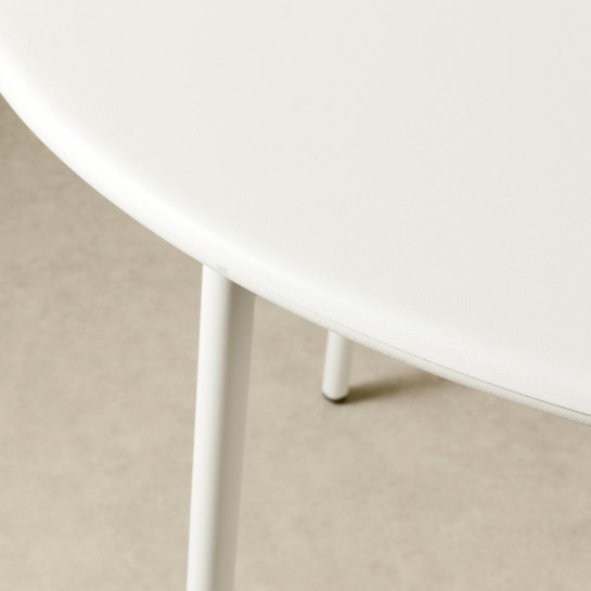 Kenay Home Conjunto Mesa De Jardín Redonda Blanca 90 Loise + 4 Sillas De Jardín Verdes Bowen