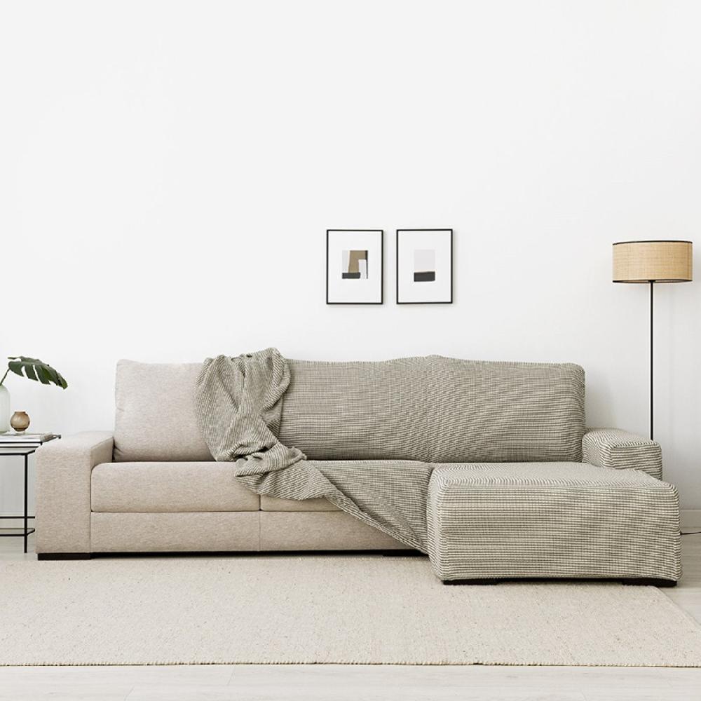 kenay home Funda sofá chaise derecha brazo corto gris claro