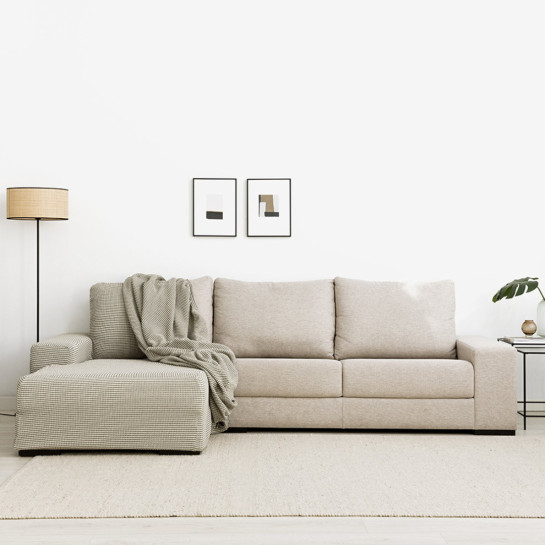 Kenay Home Funda Sofá Chaise Izquierda Brazo Largo Gris Claro