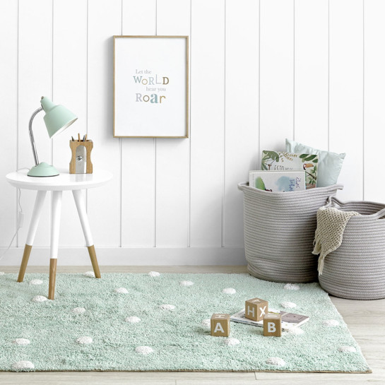 Kenay Home Alfombra Infantil Menta Lavable