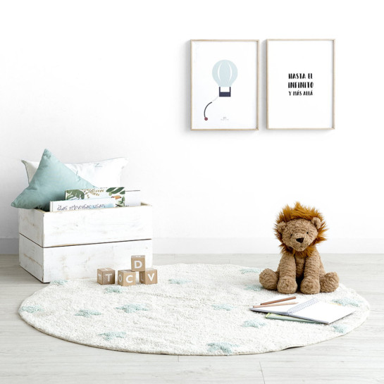 Kenay Home Alfombra Infantil Menta Lavable