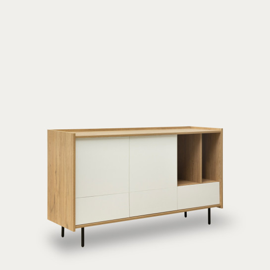 Kenay Home Aparador 140 Blanco Y Natural