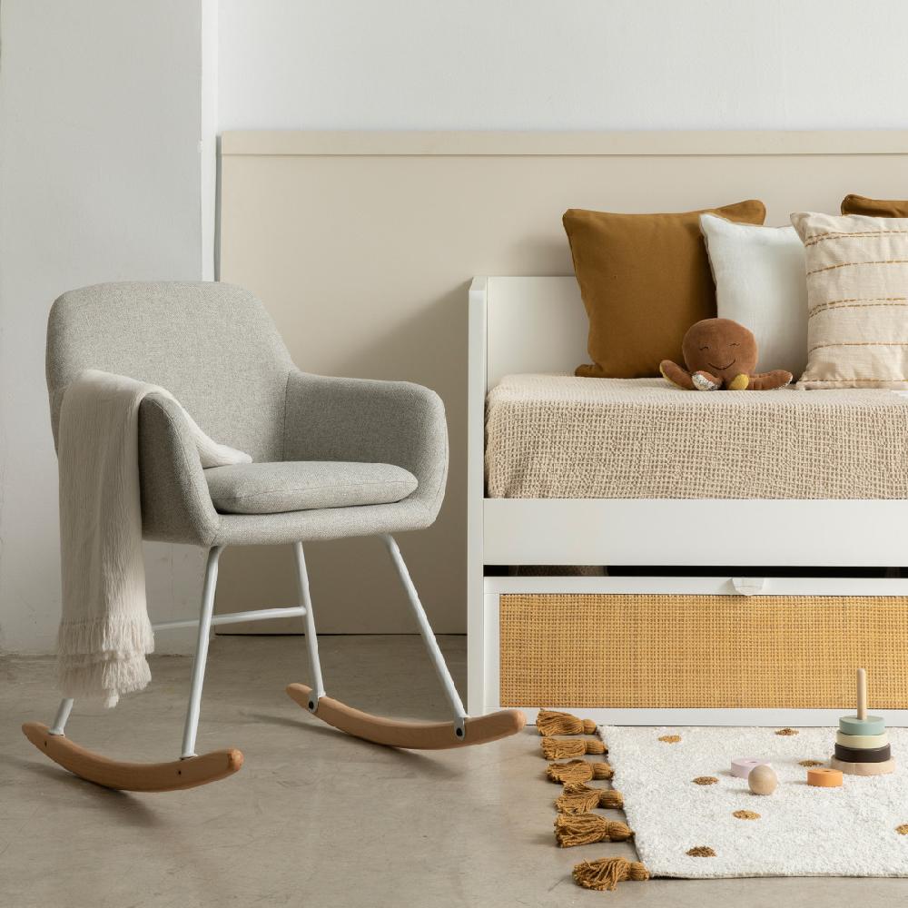 kenay home Balancín gris claro patas blancas