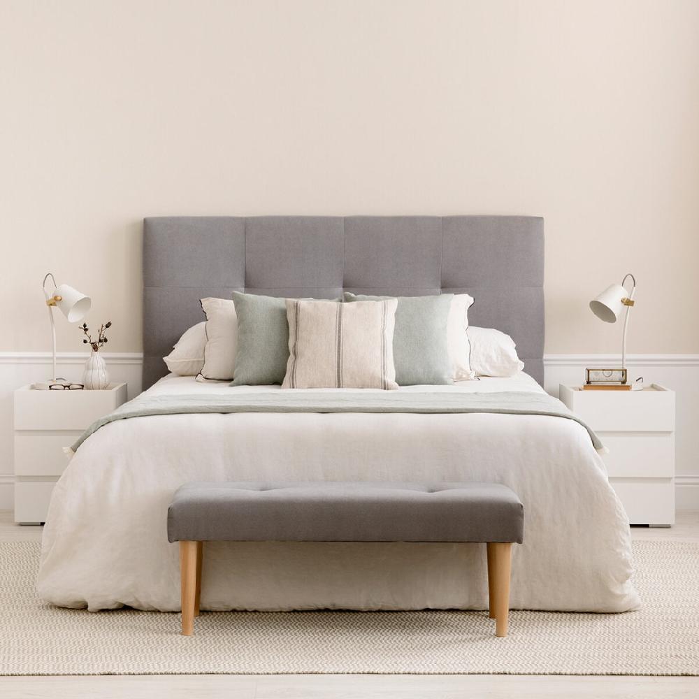 kenay home Banqueta gris pata natural