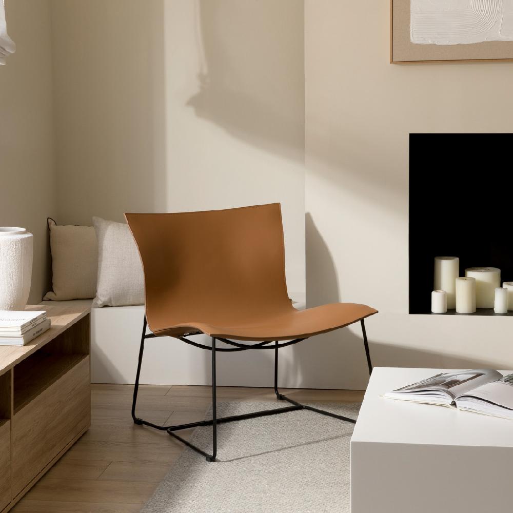 kenay home Butaca piel marrón