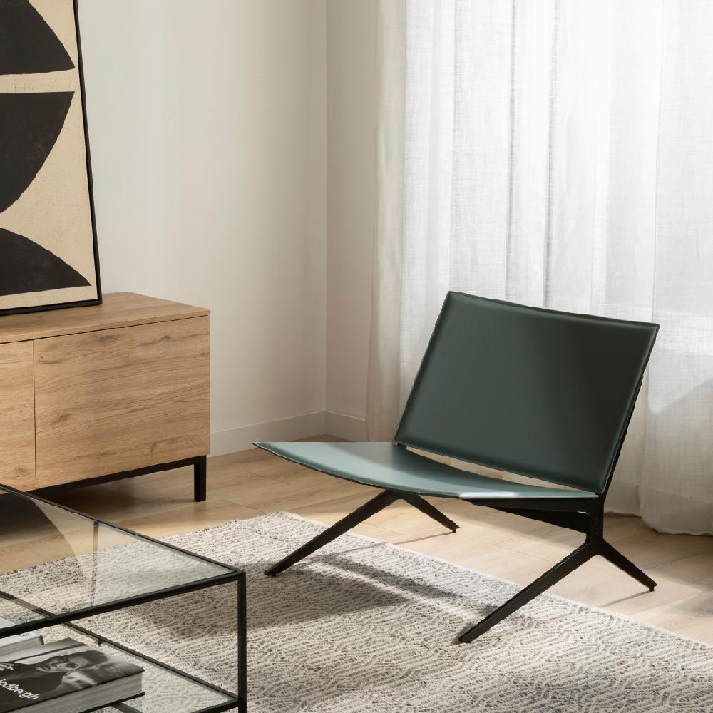 kenay home Butaca piel verde