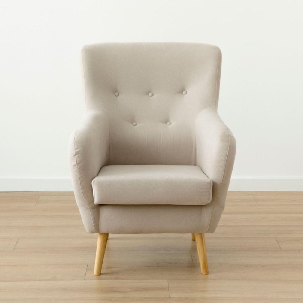 kenay home Butaca tapizada beige