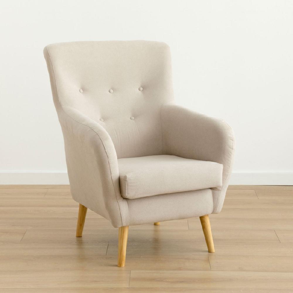 kenay home Butaca tapizada beige