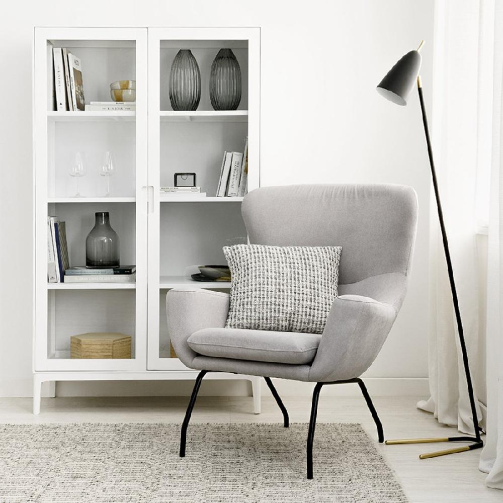 kenay home Butaca tapizada gris