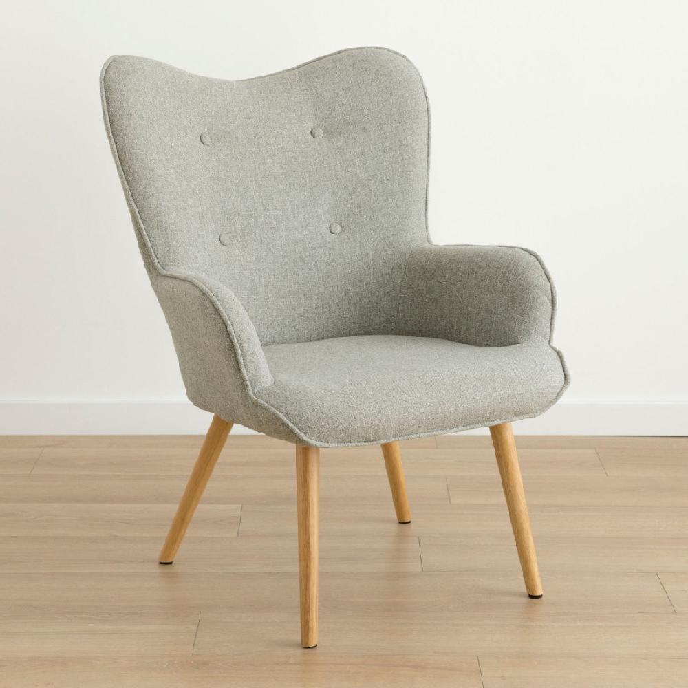 kenay home Butaca tapizada gris