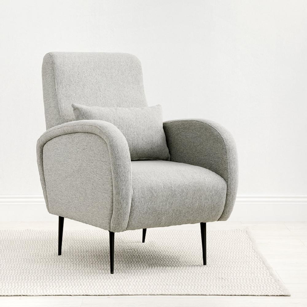 kenay home Butaca tapizada gris