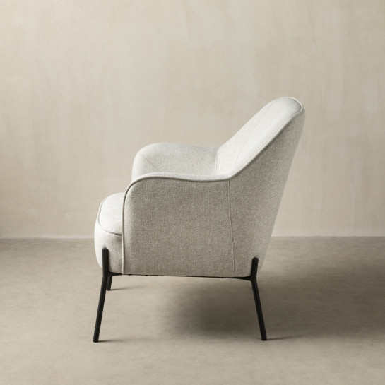 Kenay Home Butaca Tapizada Gris Claro