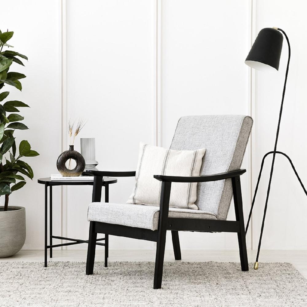 kenay home Butaca tapizada gris