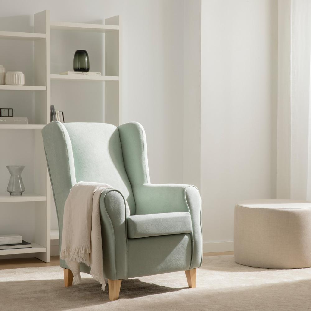 kenay home Butaca tapizada menta