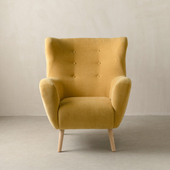 Kenay Home Butaca Tapizada Mostaza