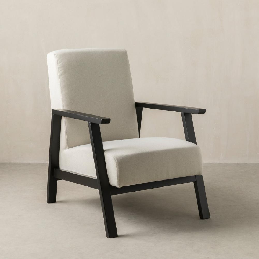 kenay home Butaca tapizada negra