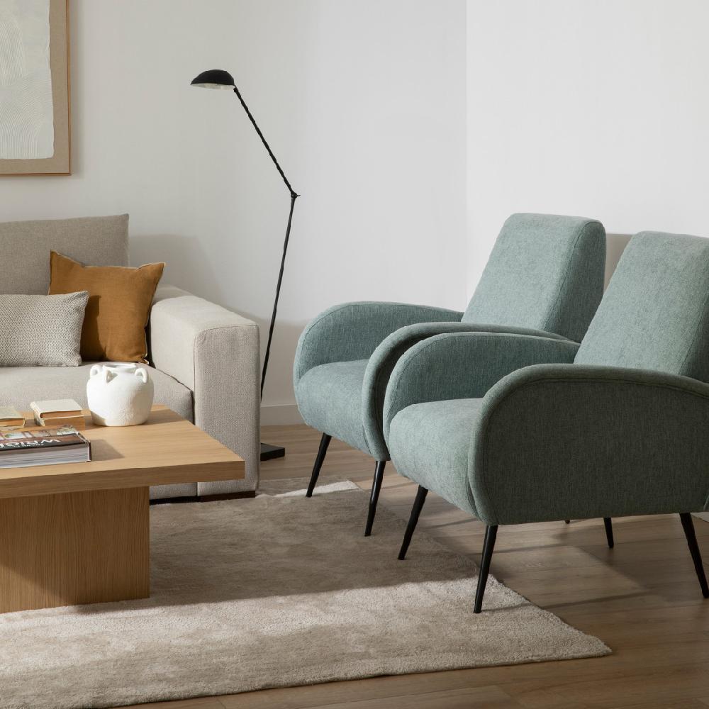 kenay home Butaca tapizada verde